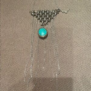 Free People Silver and Blue Turquoise Necklace